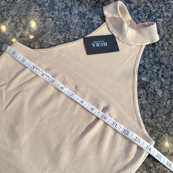 Hera Collection strapless mock collar nylon dress NWT L - Picture 6 of 8